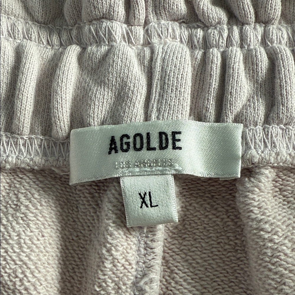 Light Taupe Agolde Jogger Pants - Picture 3 of 3